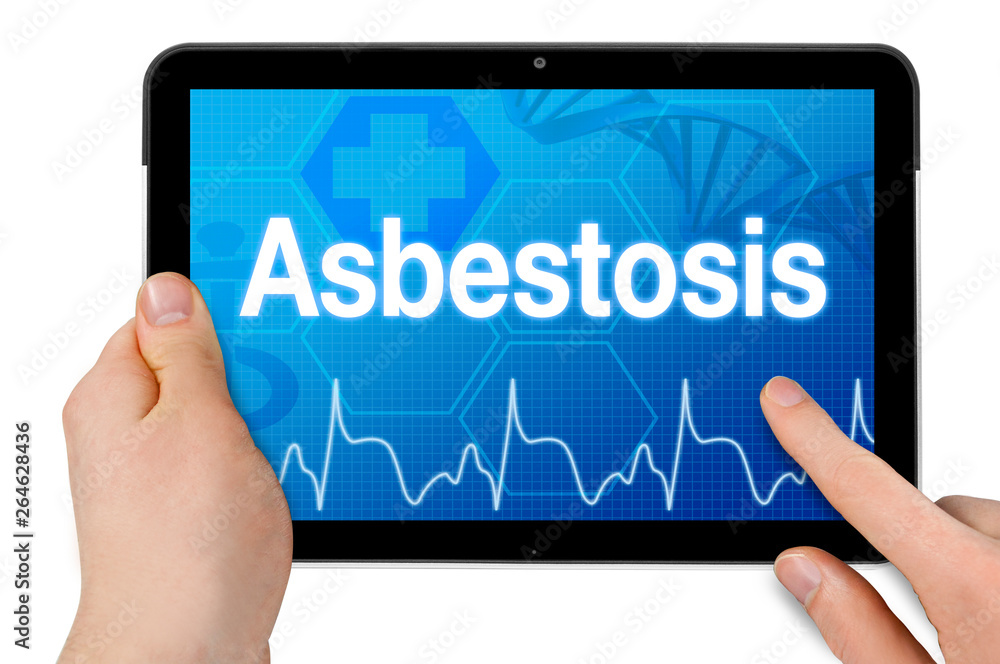 Tablet with medical background and diagnostic asbestosis Tablet with medical background and diagnostic asbestosis