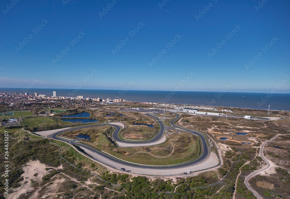 Overview of entire Zandvoort racetrack circuit 