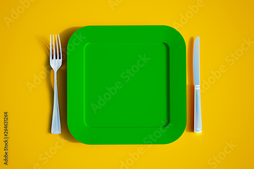 Colorful squared green tabl...