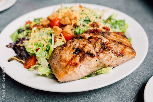 Salad with Grilled Salmon