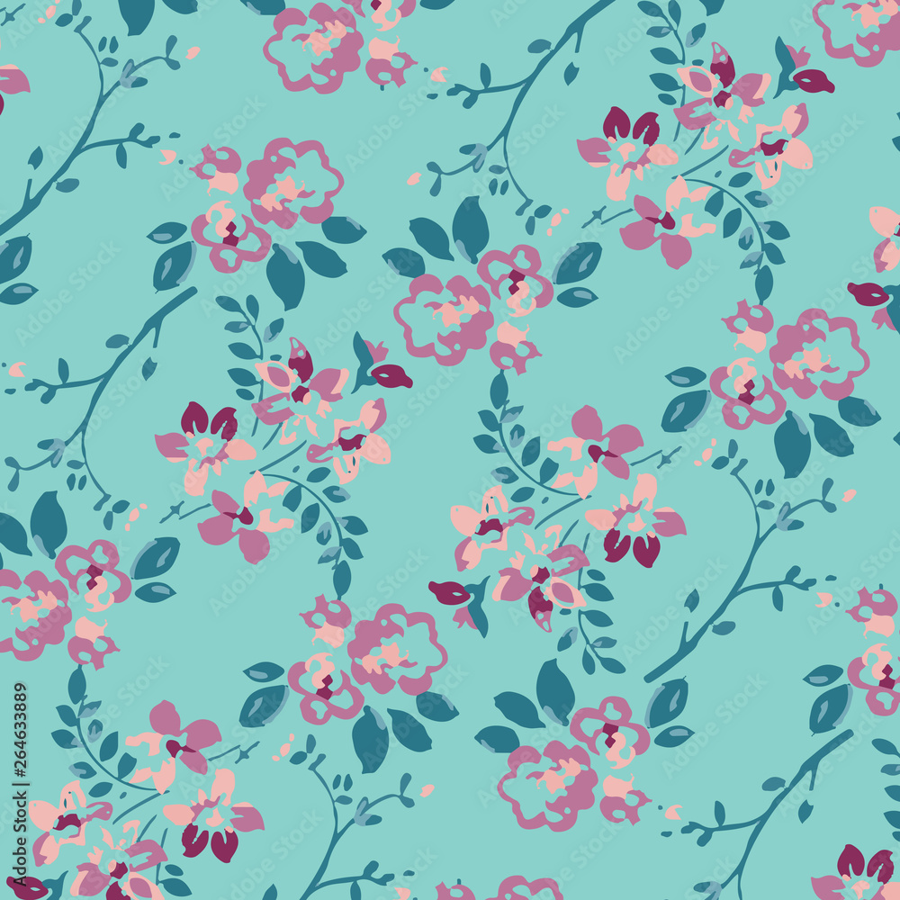 Fashionable pattern in small flowers. Floral background for textiles. Fashionable pattern in small flowers. Floral background for textiles.