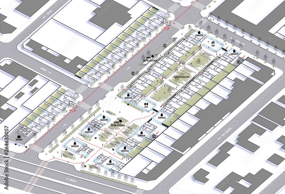 Naklejka premium Conjunto Viviendas