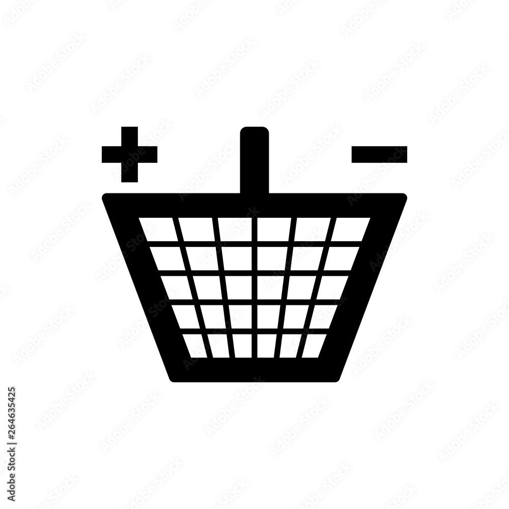 Vector image of a flat basket icon for shopping for goods. Design a flat shopping cart icon. Vector image of a flat basket icon for shopping for goods. Design a flat shopping cart icon.