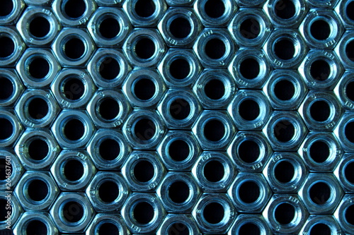 texture nuts blue on a black background