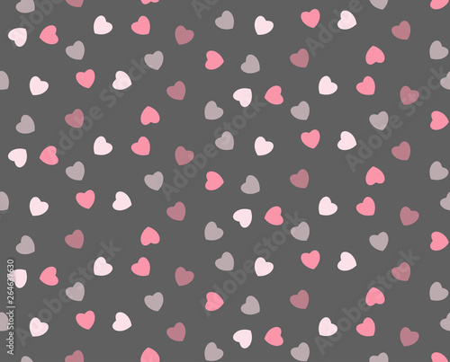 Pink hearts seamless girlish background. Suitble for prints, wrapping and backgrounds
