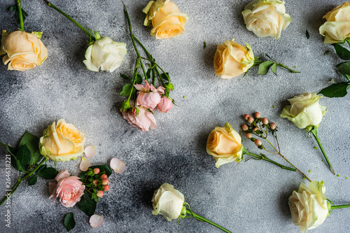 Floral card on concrete background © Anna Bogush