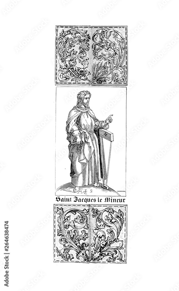 Fototapeta premium Christian illustration. Old image