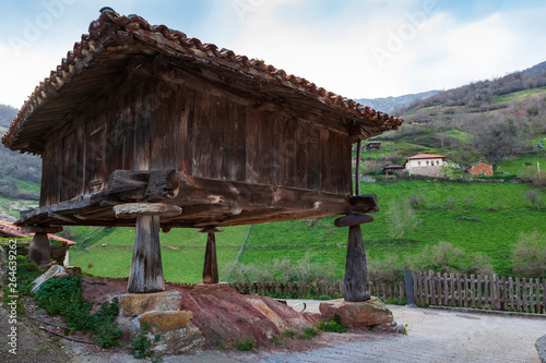 Tableau sur toile Hórreo típico de Asturias