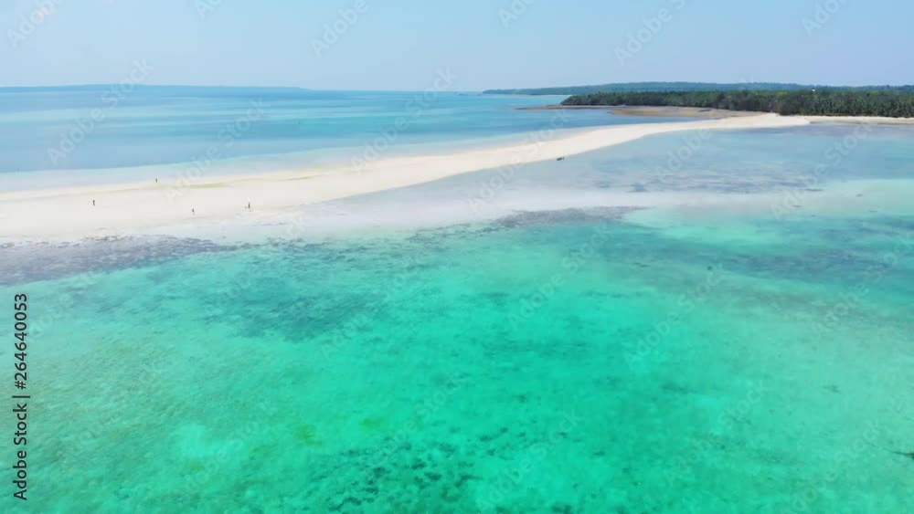 Aerial: tropical beach island reef caribbean sea white sand beach Snake Island, Indonesia Moluccas archipelago, Kei Islands, Banda Sea, travel destination Aerial: tropical beach island reef caribbean sea white sand beach Snake Island, Indonesia Moluccas archipelago, Kei Islands, Banda Sea, travel destination