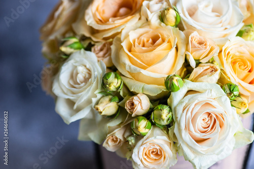 Floral card on concrete background