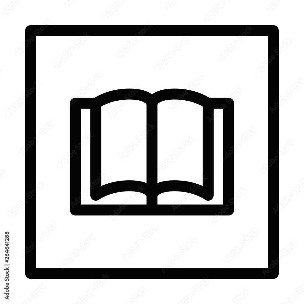 Book vector icon. Open pages symbol. Book vector icon. Open pages symbol.