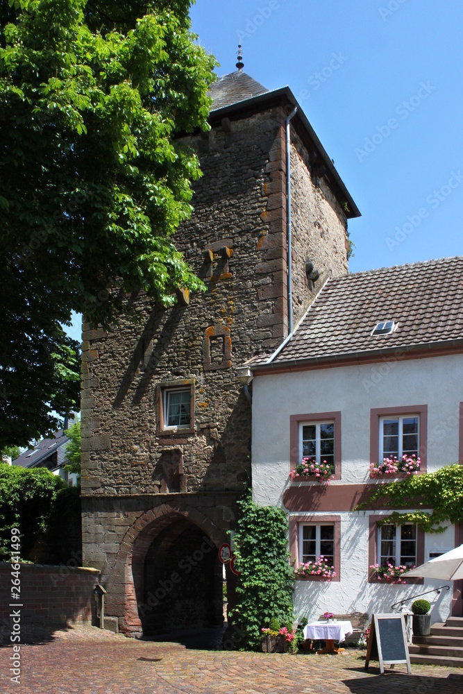 Medieval Obertor city gate in Dudeldorf, Eifel mountains, Germany Medieval Obertor city gate in Dudeldorf, Eifel mountains, Germany