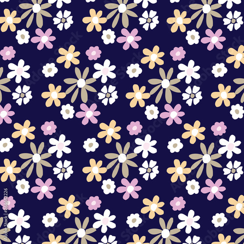 Fashionable pattern in small flowers. Floral background for textiles.