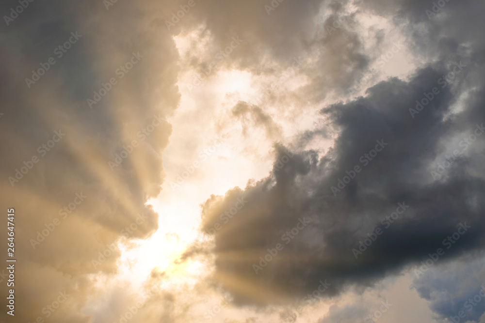 Storm clouds and sunshine