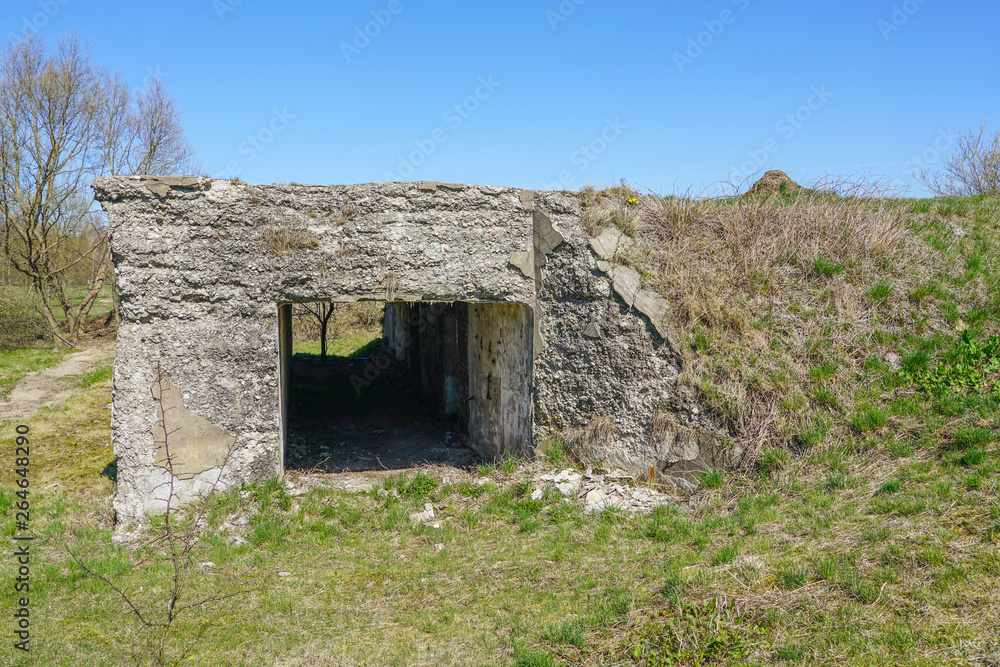 ruins of powder cellar near fortification battery in Liepaja, Latvia ruins of powder cellar near fortification battery in Liepaja, Latvia