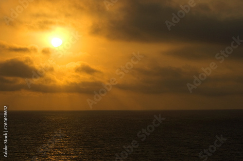Sunset over Bay of Biscay  Atlantic Ocean