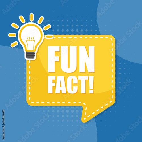 Vector fun fact speech bubble. Сoncept illustration