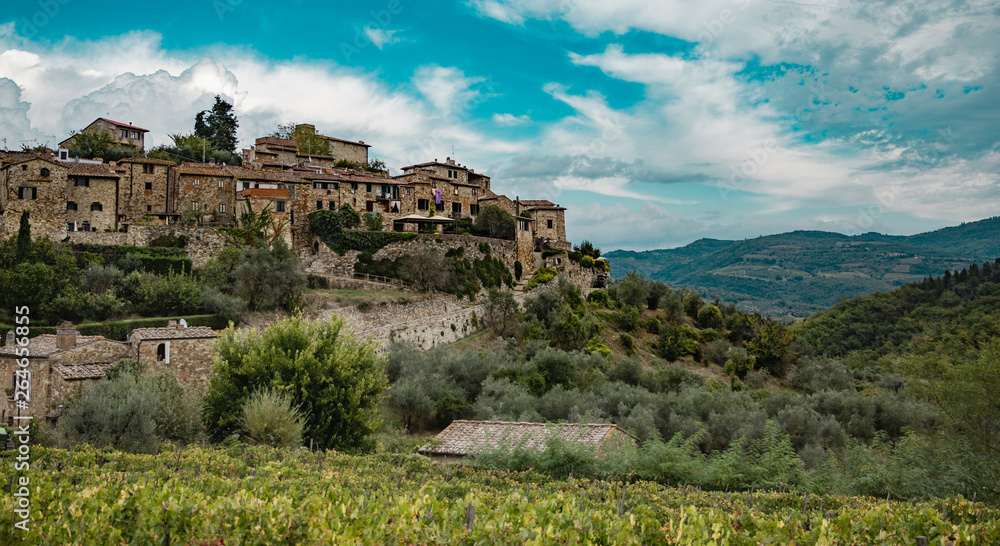 View of a Tuscan village