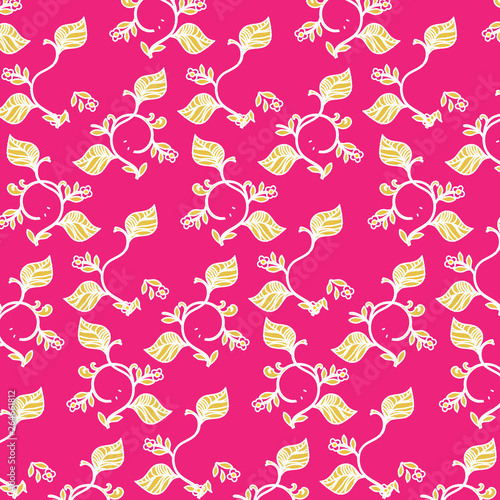 Leaves texture pattern.Watercolor floral background.