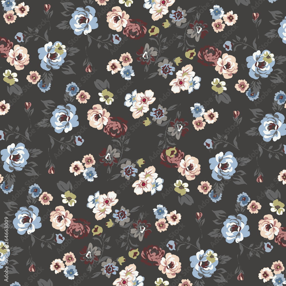 Fashionable pattern in small flowers. Floral background for textiles. Fashionable pattern in small flowers. Floral background for textiles.