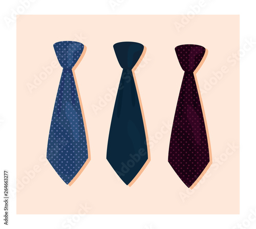 three necktie accessories