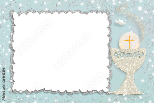 First holy communion invitation card.