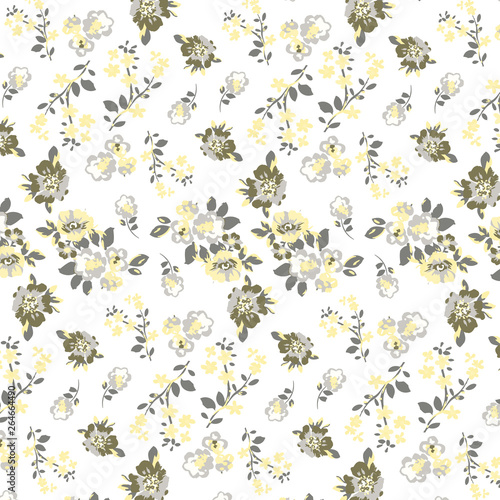 Fashionable pattern in small flowers. Floral background for textiles. © baris_design