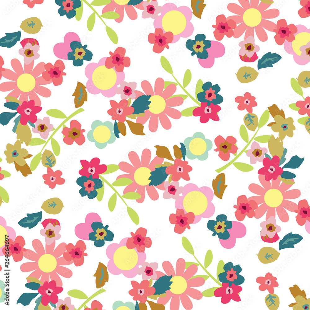 Fashionable pattern in small flowers. Floral background for textiles. Fashionable pattern in small flowers. Floral background for textiles.