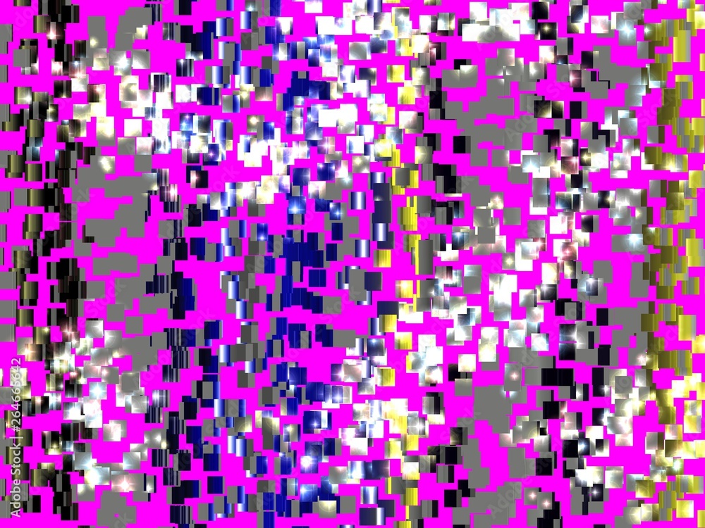 Pink purple sparkling shapes, abstract background