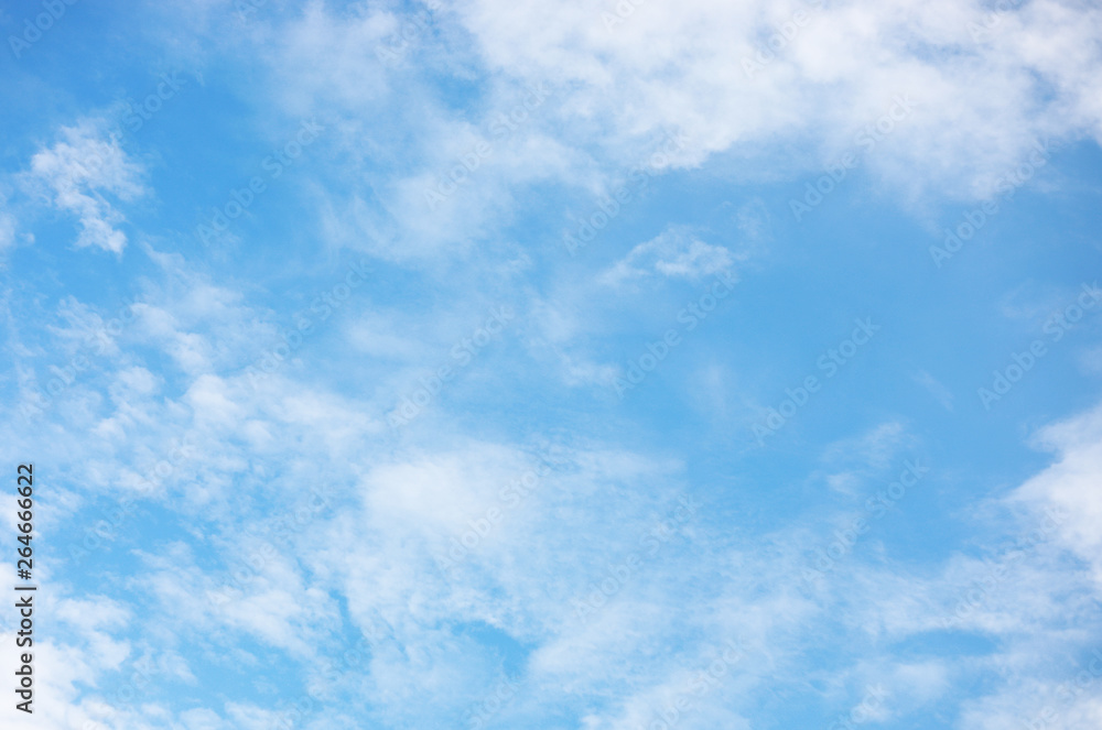 Blue sky background and white clouds soft focus, and copy space Blue sky background and white clouds soft focus, and copy space