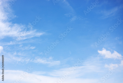 Fototapeta Naklejka Na Ścianę i Meble -  Blue sky background and white clouds soft focus, and copy space