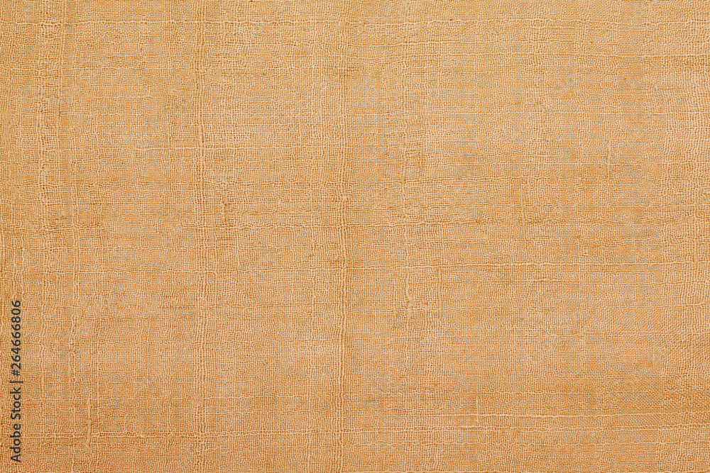 Fototapeta premium Brown linen fabric texture or background.