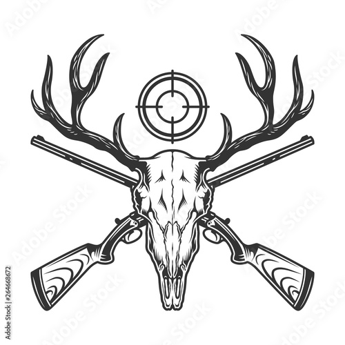 Vintage monochrome hunting template