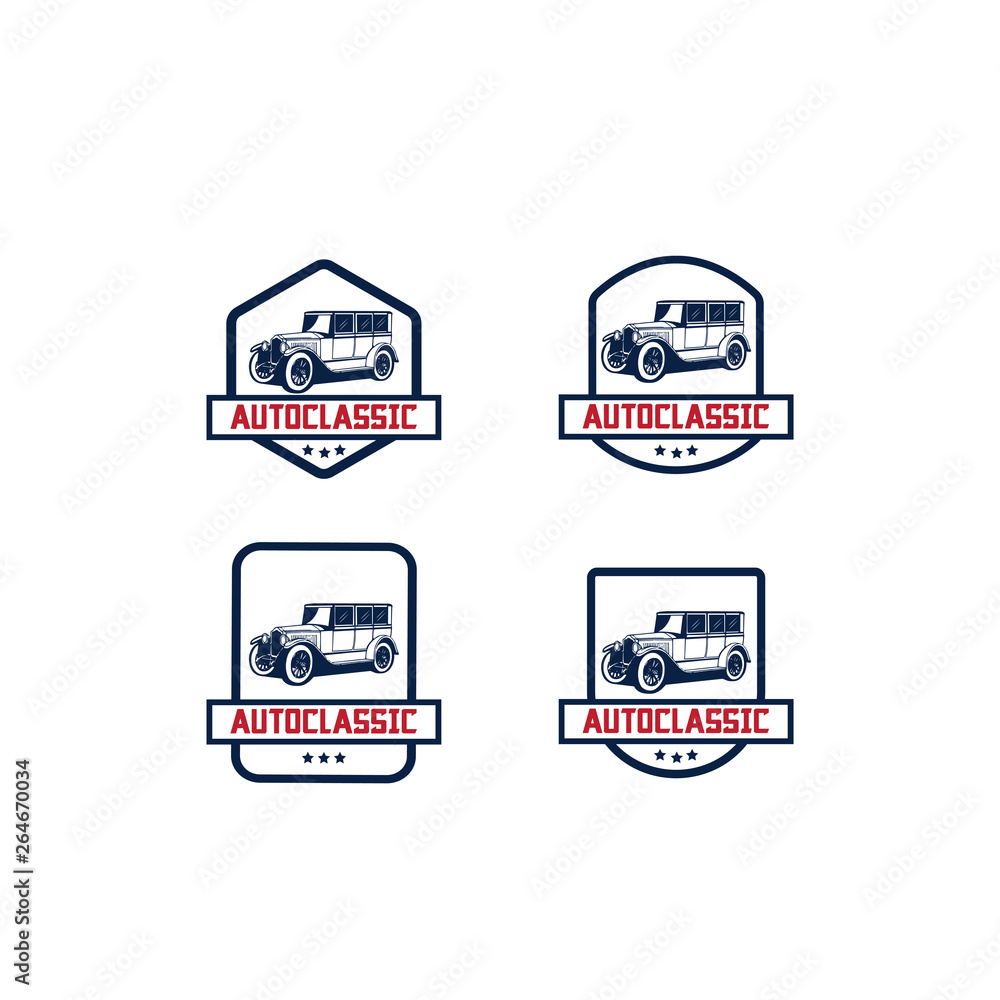 auto classic logo set
