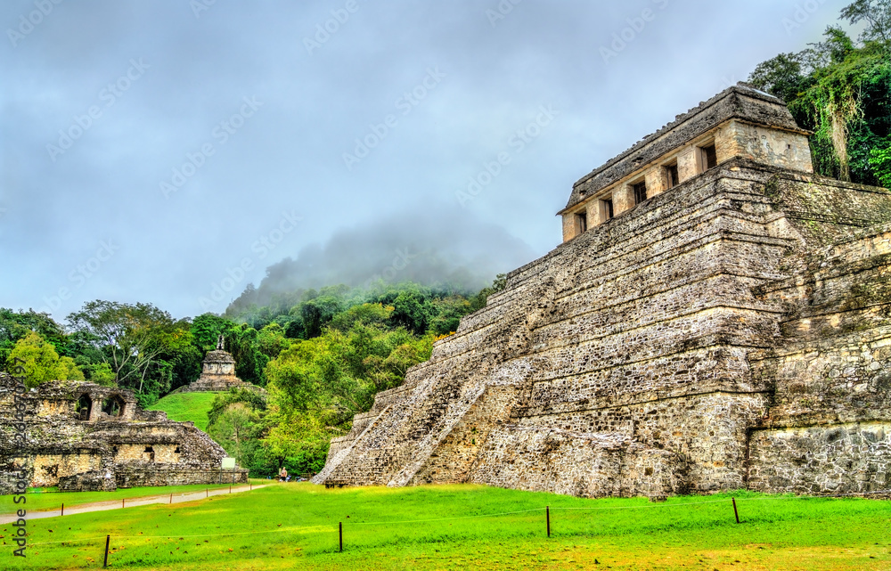 Temple of the Inscriptions at Palenque in Mexico