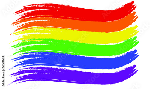 gay pride flag in paint