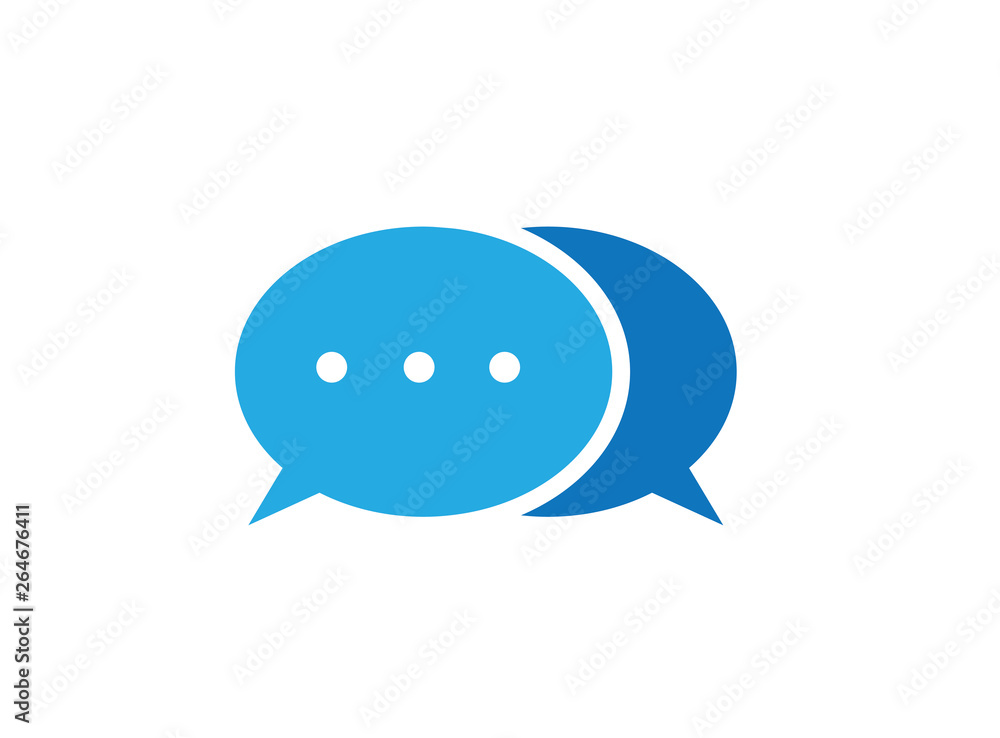 Chat icon communication symbol and customer service for logo design vector