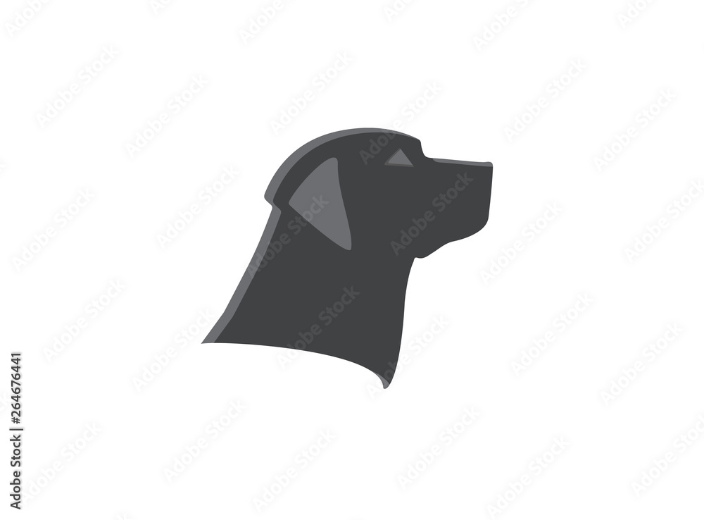 Fotografie Head dog icon for logo design vector, pet symbol
