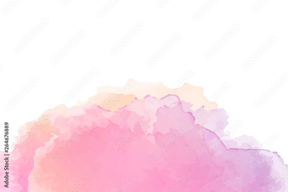 Abstract watercolor on white background - Colors Splashing Hand Drawn Design Stain and Blob