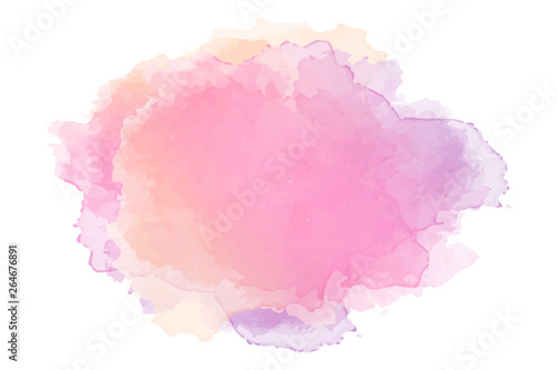 Abstract watercolor on white background - Colors Splashing Hand Drawn Design Stain and Blob