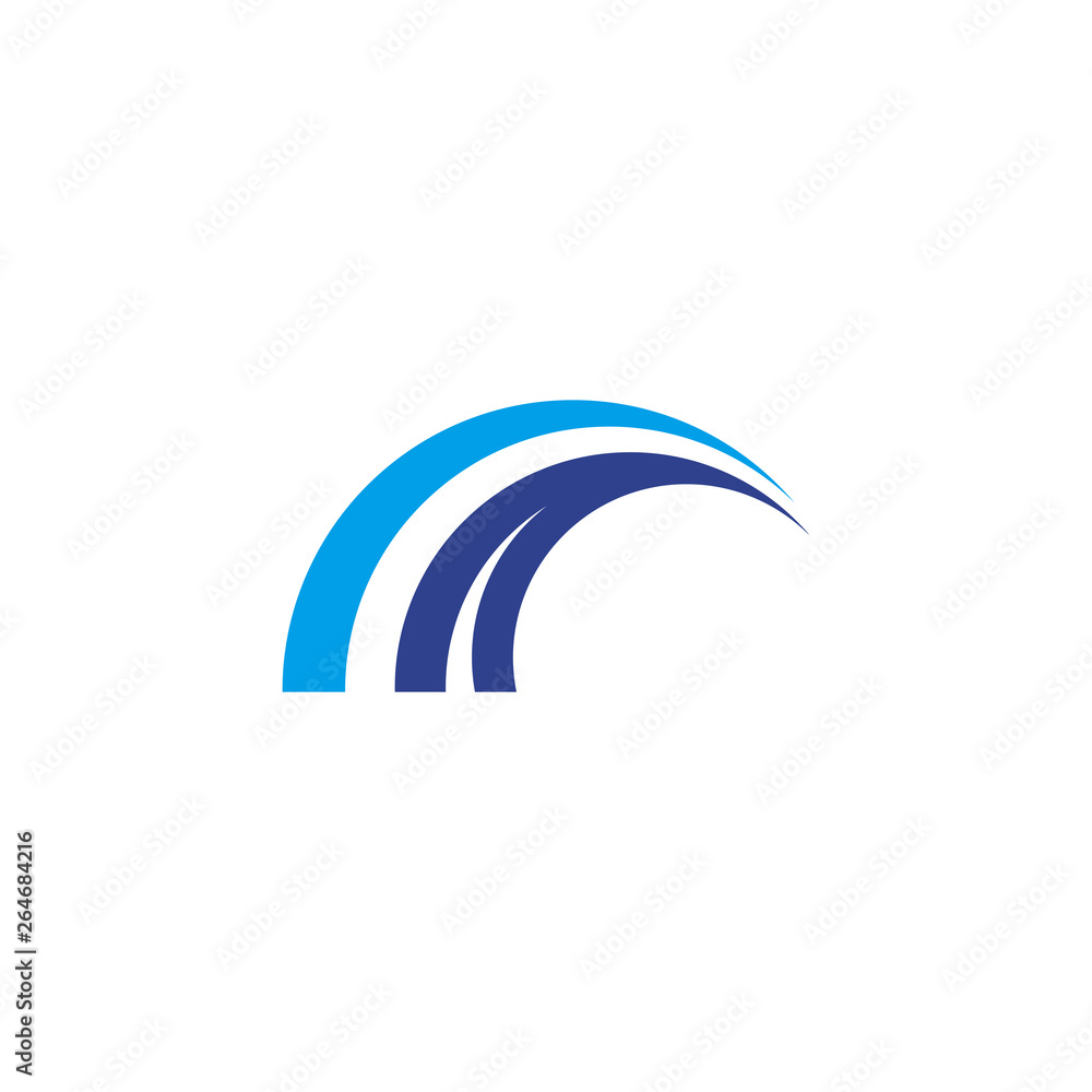 Wave icon logo design vector template Wave icon logo design vector template