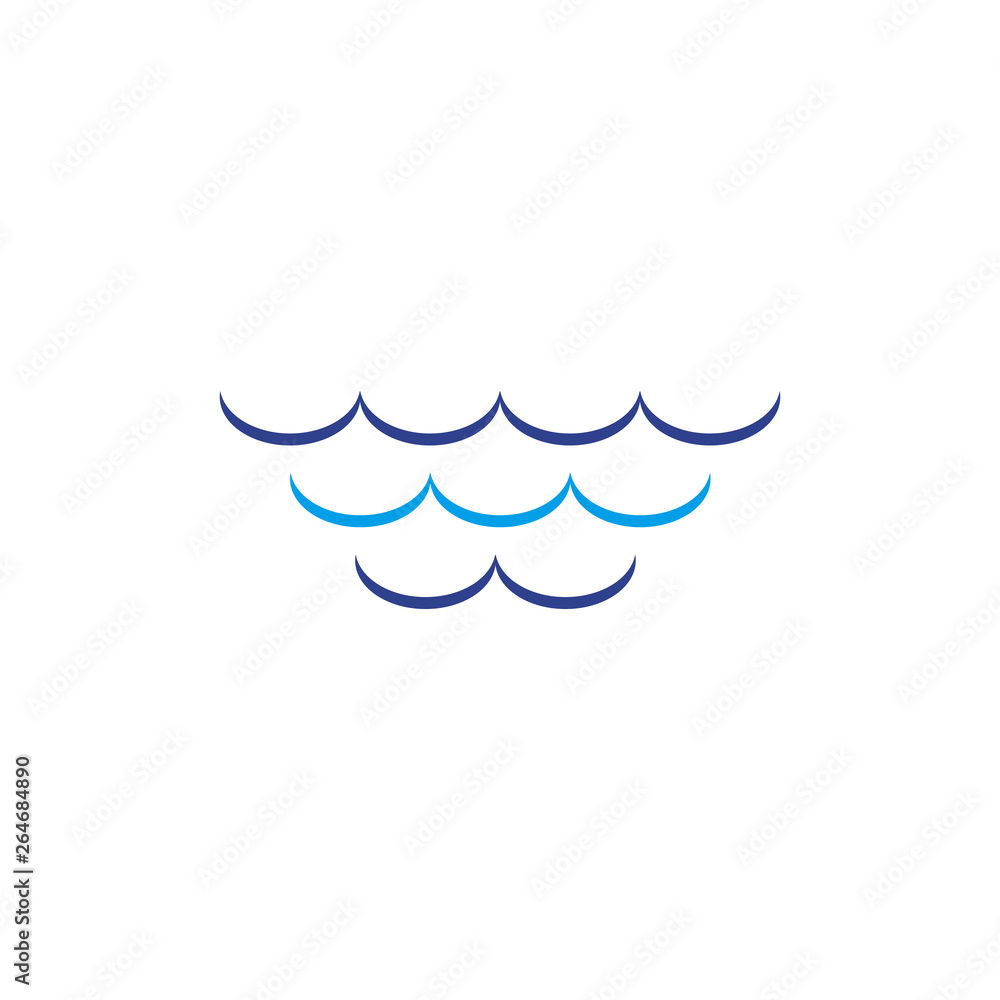 Wave icon logo design vector template Wave icon logo design vector template