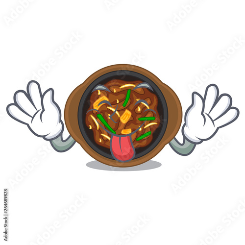 Tongue out bulgogi isolated with in the character