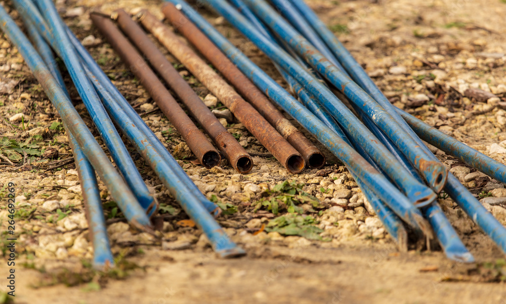 Pipes at a construction site