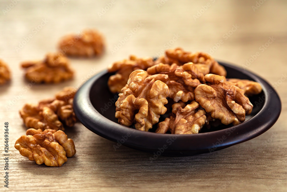 close up the Walnuts , Juglans regia , an excellent source of several vitamins and minerals for Health Benefits close up the Walnuts , Juglans regia , an excellent source of several vitamins and minerals for Health Benefits
