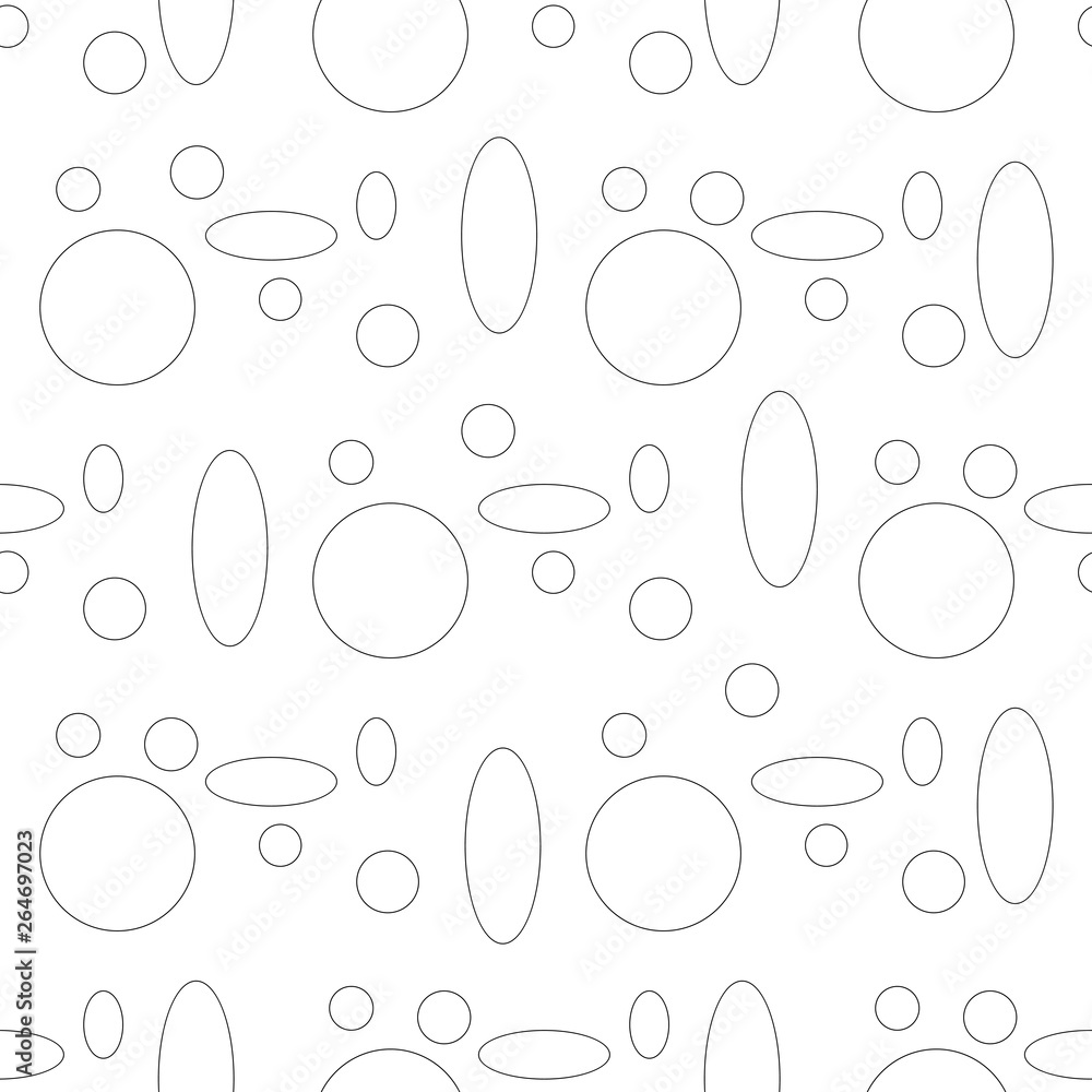 Polka dot pattern, vector seamless background. Geometrical ornament