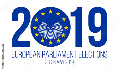 european elections 23-26 may 2019 vector poster