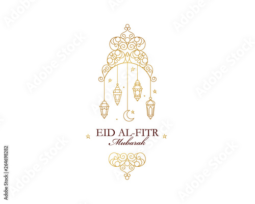 Eid al-Fitr Mubarak greeting card