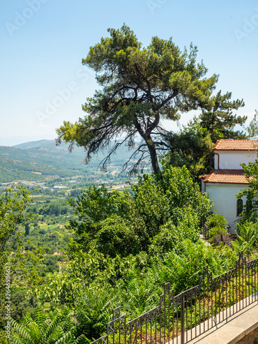 View of the valley and settlements around the city of Edessa, Greece