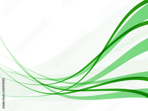 曲線的な背景　緑
